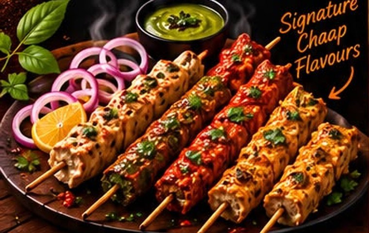 Soya chaap skewers from the Chaapland menu